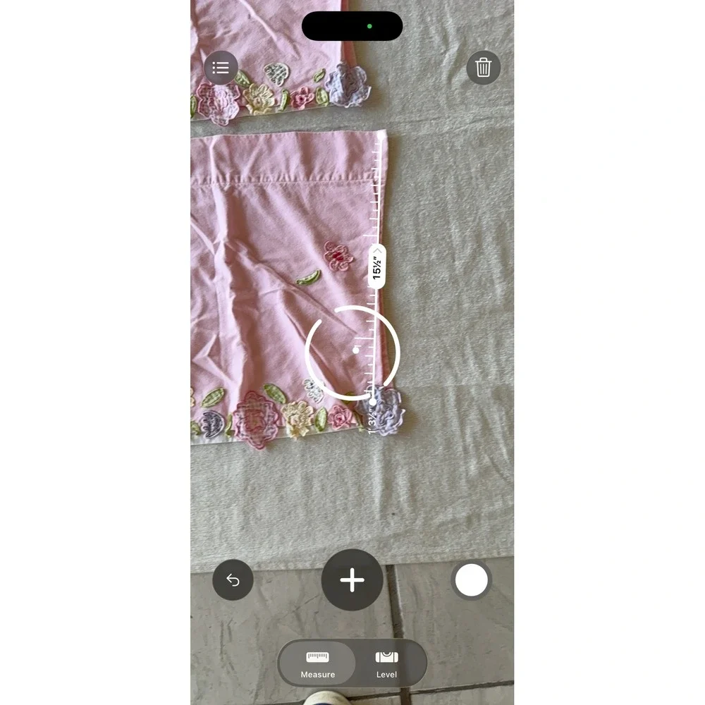 Set of 2 Pottery Barn Kids Pink Floral Curtain Valances Embroidered Cotton